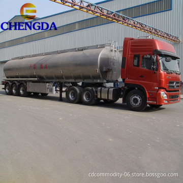 Aluminum Diesel Tank 40000 45000 Liters 5 Compartments Oil Fuel Tanker Trailer
